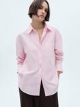 Mango Marble Long Sleeve Shirt, Pastel Pink