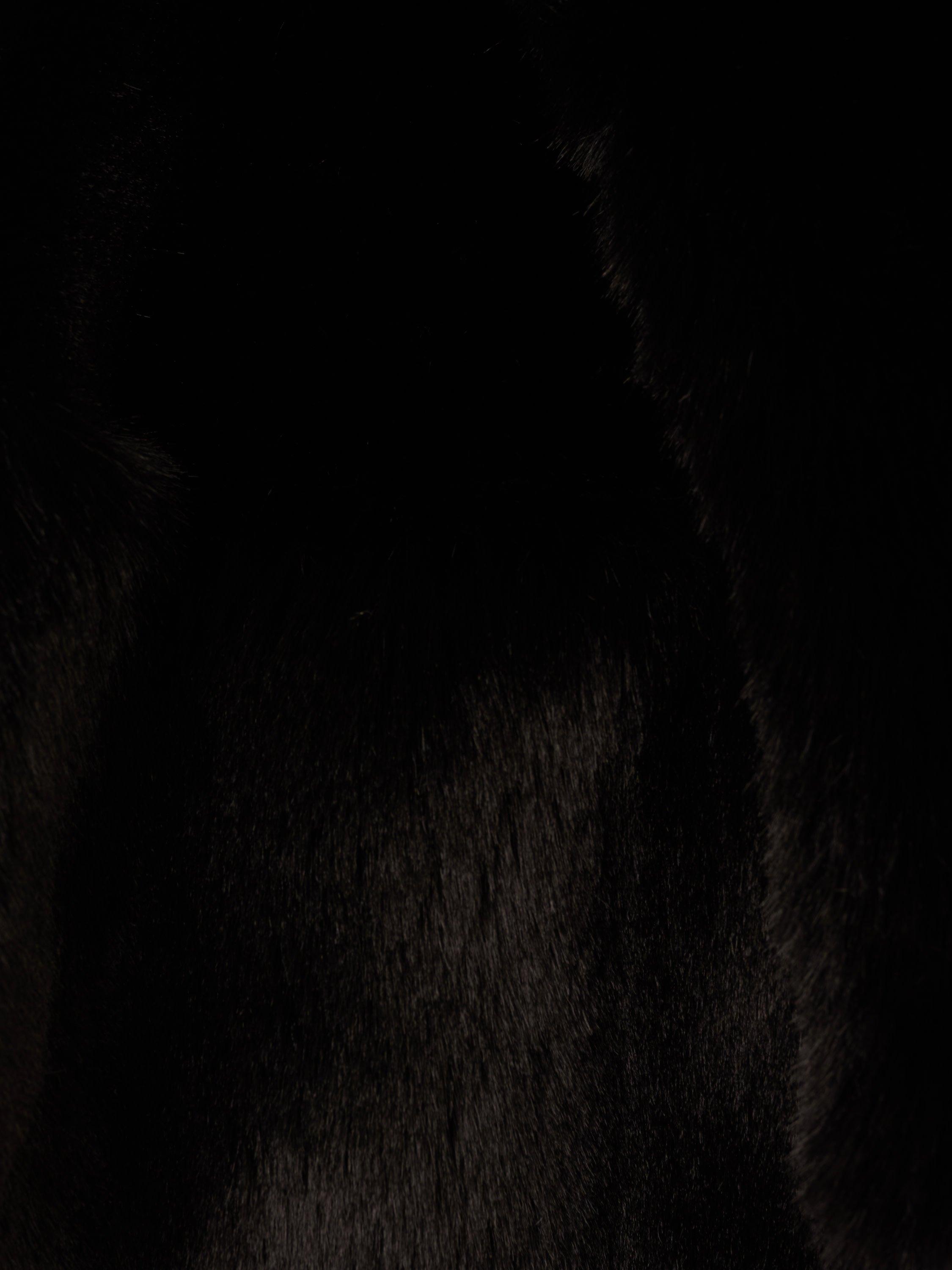 Product image 7 of 7, which shows Adrianna Papell Faux Fur Cape Cover Up, Black