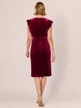 Adrianna Papell Velvet Surplice Dress, Beyond Fuchsia