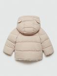 Mango Baby Patrick Quilted Jacket, Light Beige