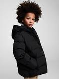 Mango Kids' Africa Puffer Jacket, Black