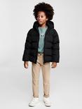 Mango Kids' Africa Puffer Jacket, Black