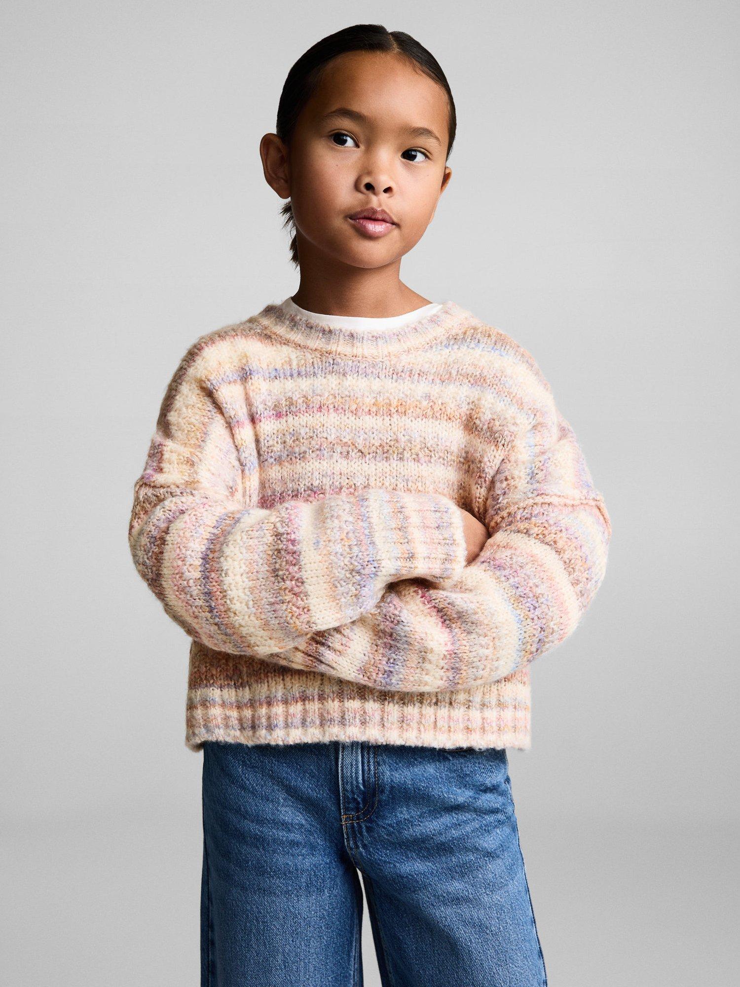 Mango Kids' Sunset Stripe Jumper, Multi