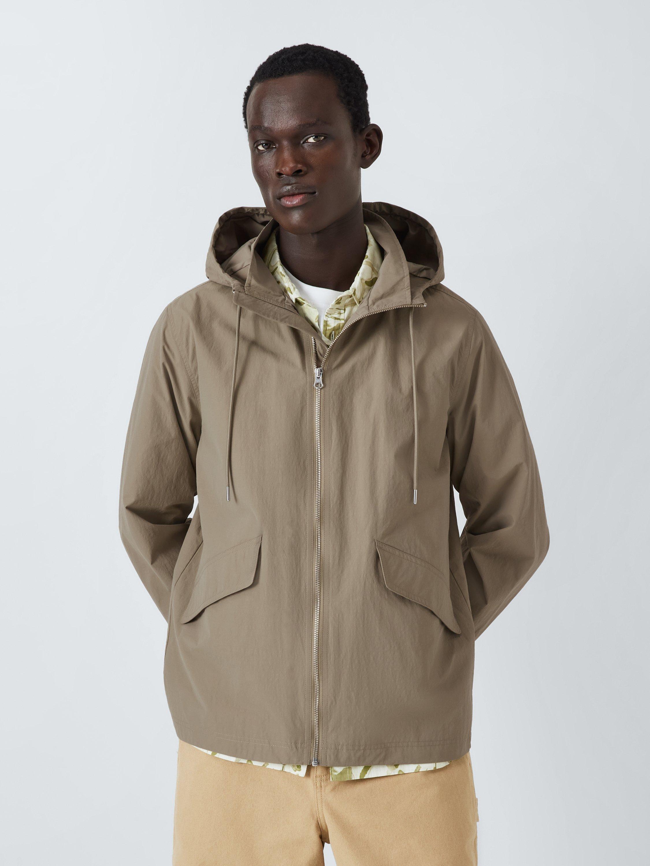 Product image 1 of 6, which shows John Lewis ANYDAY Hooded Nylon Anorak, Washed Green, S