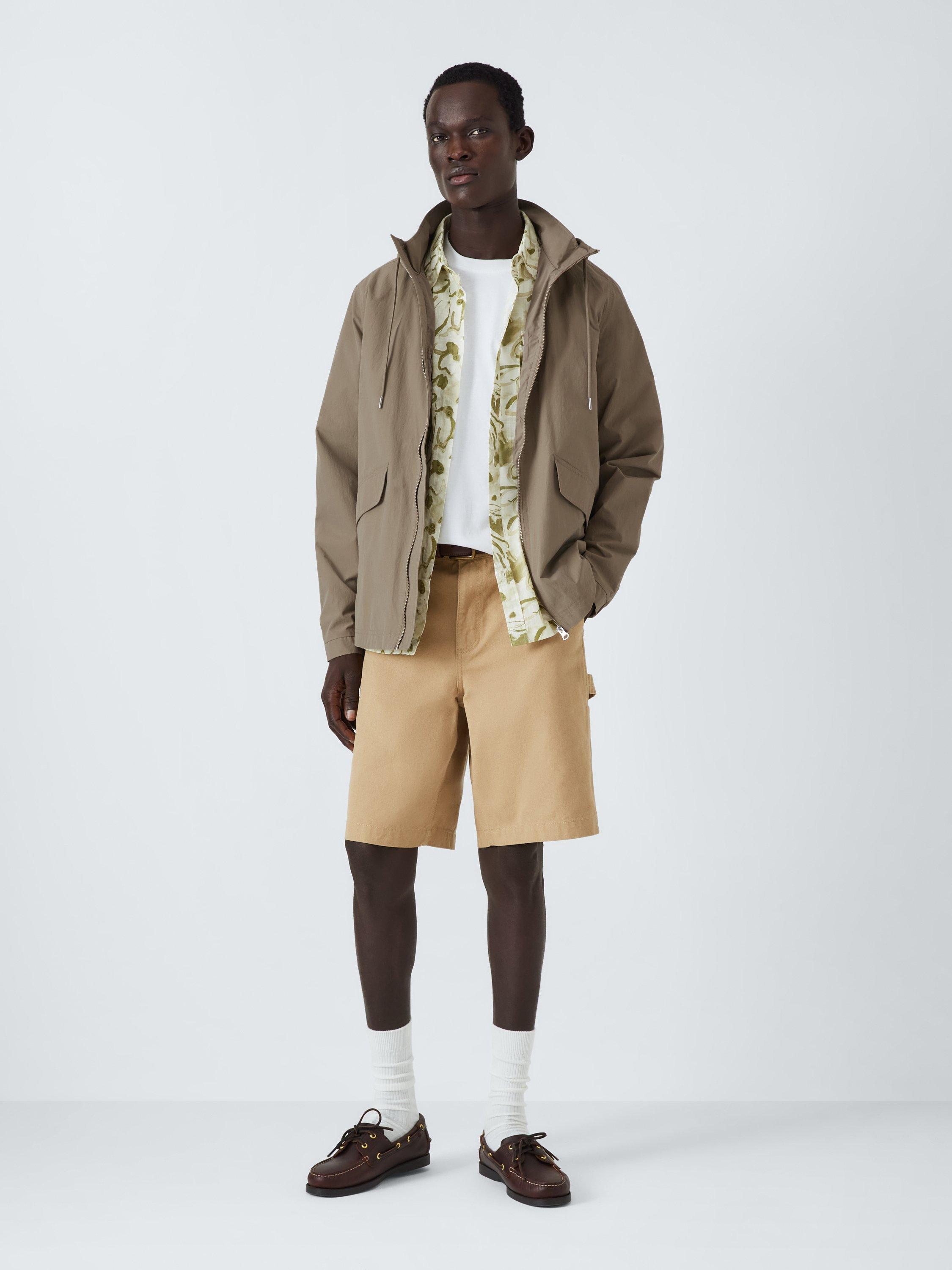 Product image 3 of 6, which shows John Lewis ANYDAY Hooded Nylon Anorak, Washed Green, S