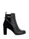 Dune Ottara Leather Heeled Ankle Boots, Black