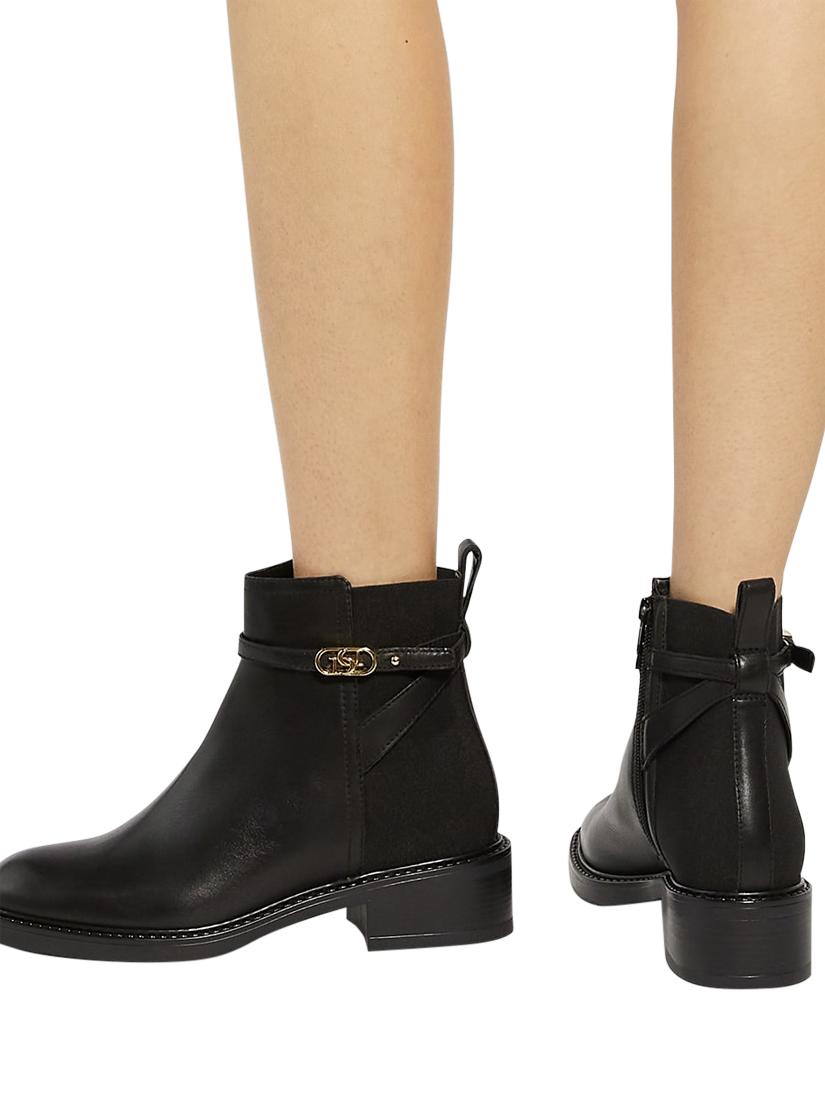 Product image 6 of 6, which shows Dune Praisley Block Heel Ankle Boots, Black, EU36