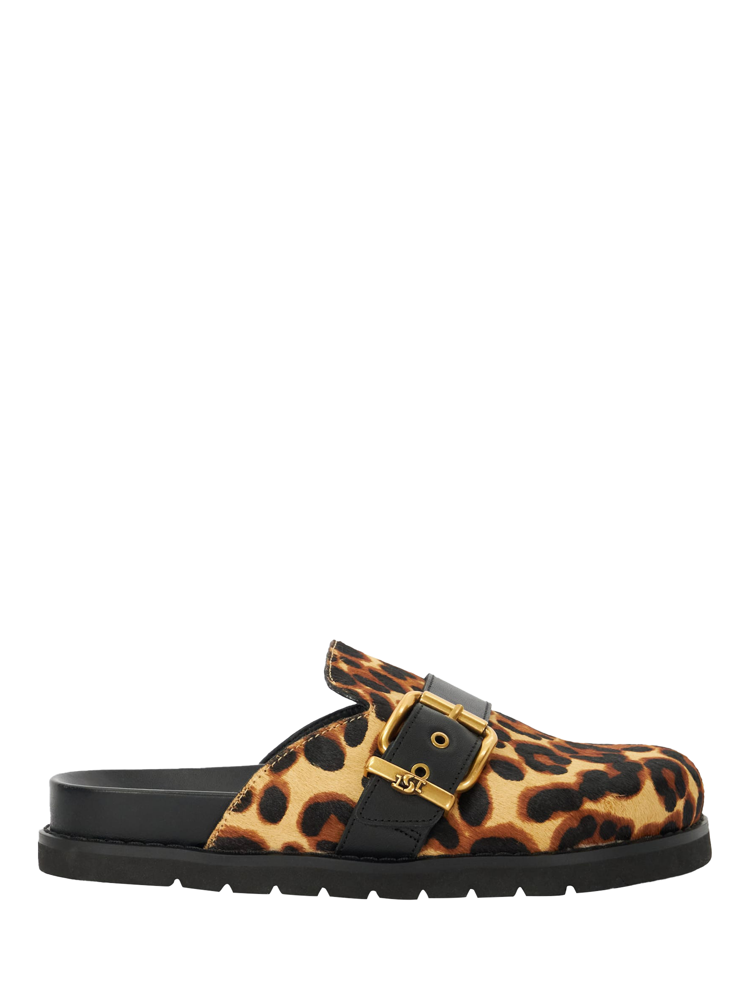 Dune Glorria Leopard Print Buckle Sliders, Multi