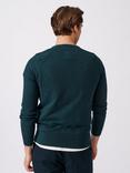 Aubin Collum Cotton Crew Neck Jumper, Khaki