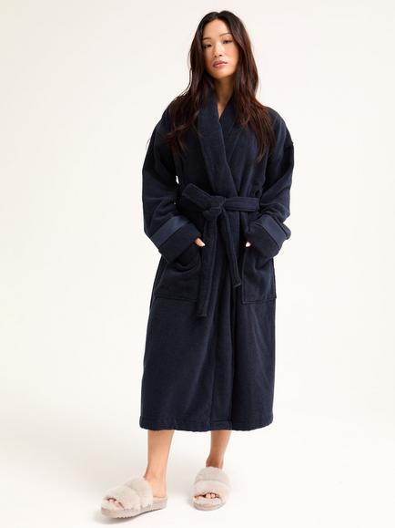 Pretty You Bamboo Towelling Robe, Midnight