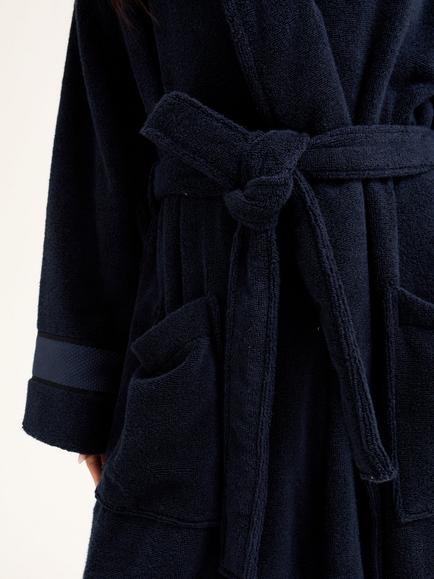 Pretty You Bamboo Towelling Robe - view 2, Midnight