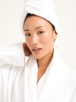 Pretty You Bamboo Towelling Dressing Gown, Cloud White - view 2, Cloud White