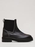 Phase Eight Chunky Leather Chelsea Boots, Black