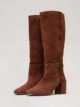 Phase Eight Suede Knee Boots, Tan