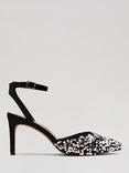 Phase Eight Velvet Sequin Pointed Heels, Black/Multi