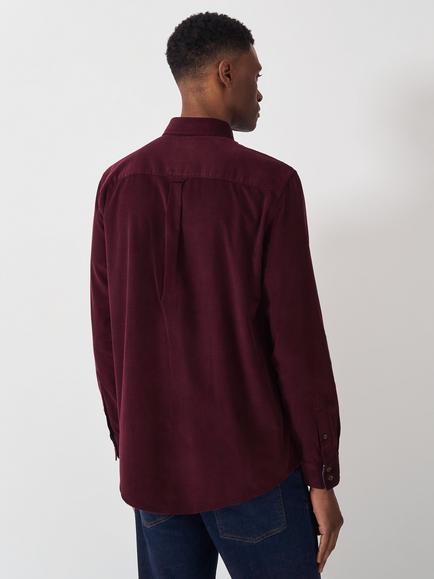 Crew Clothing Cotton Regular Fit Corduroy Shirt, Burgundy Red - view 2, Burgundy Red