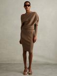 Reiss Lara Ribbed Knee Length Jumper Dress