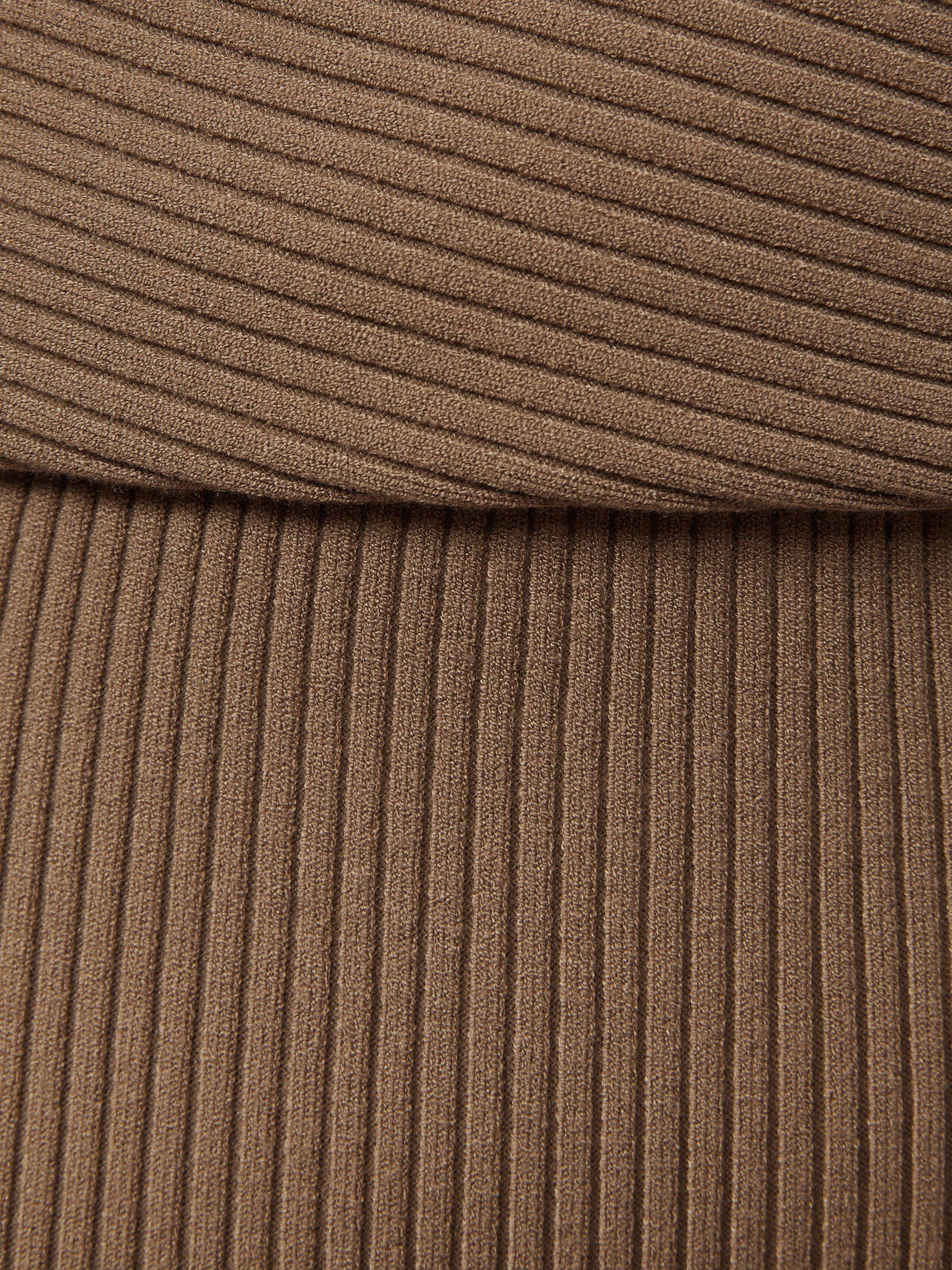 Product image 4 of 5, which shows Reiss Lara Ribbed Knee Length Jumper Dress, Mink, XS