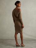 Reiss Lara Ribbed Knee Length Jumper Dress