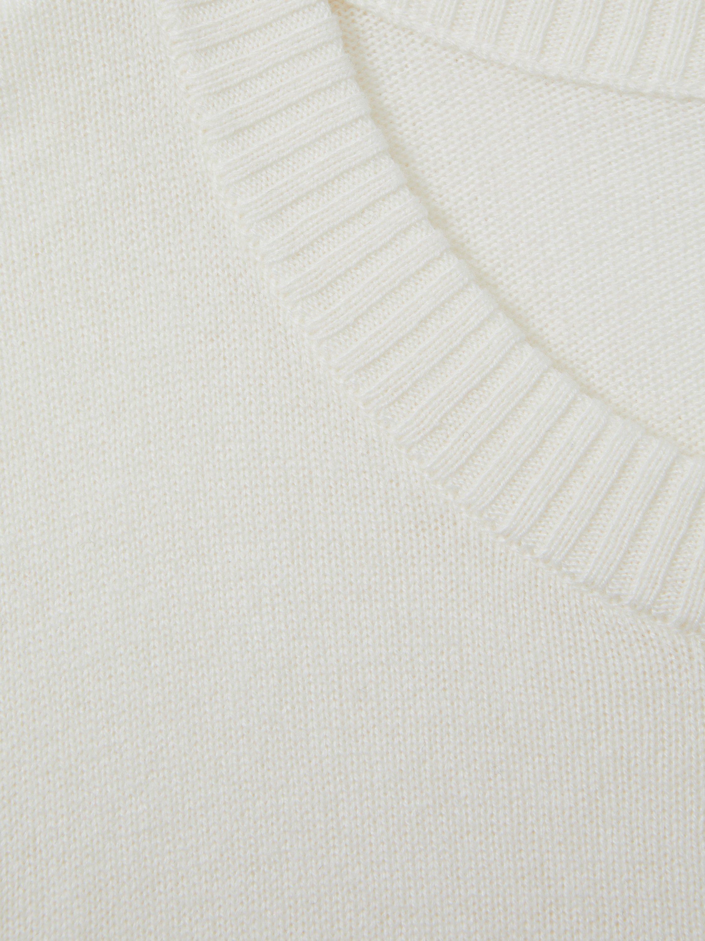 Product image 4 of 5, which shows Reiss Annie Wool Cashmere Blend Crew Neck Jumper, Cream, XS