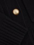 Reiss Wool and Cashmere Cardigan, Black, Black