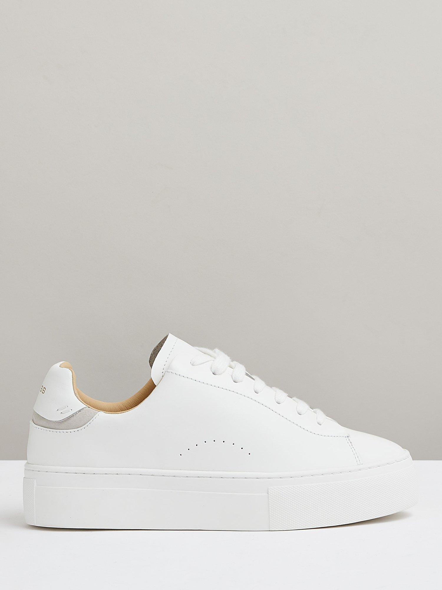 Reiss Francesca Leather Chunky Trainers White