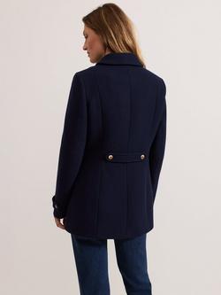 Phase Eight Aurelie Wool Blend Peacoat, Navy - view 2, Navy