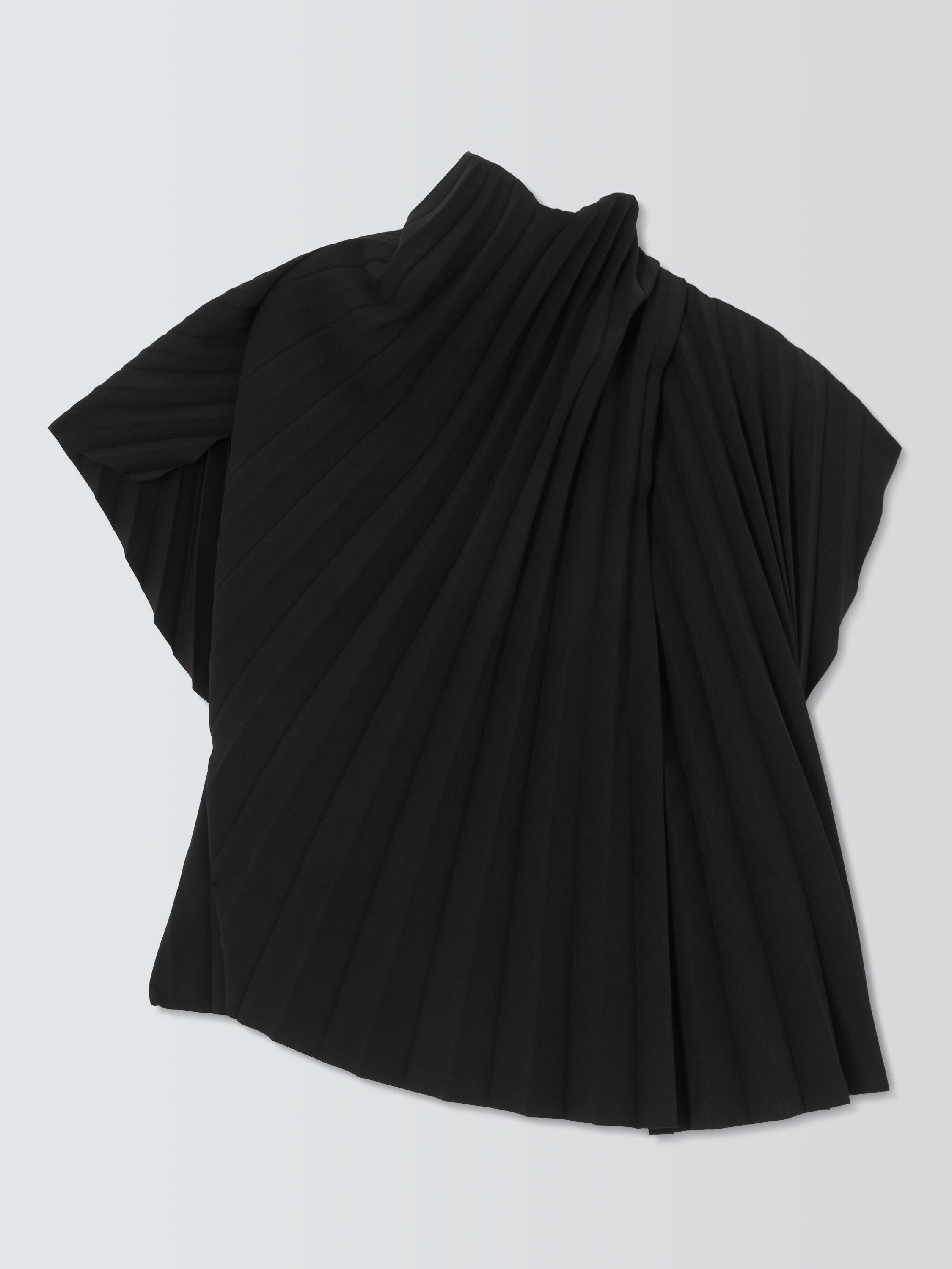 Product image 4 of 7, which shows John Lewis x A.W.A.K.E. MODE Pleated Top, Black, 10