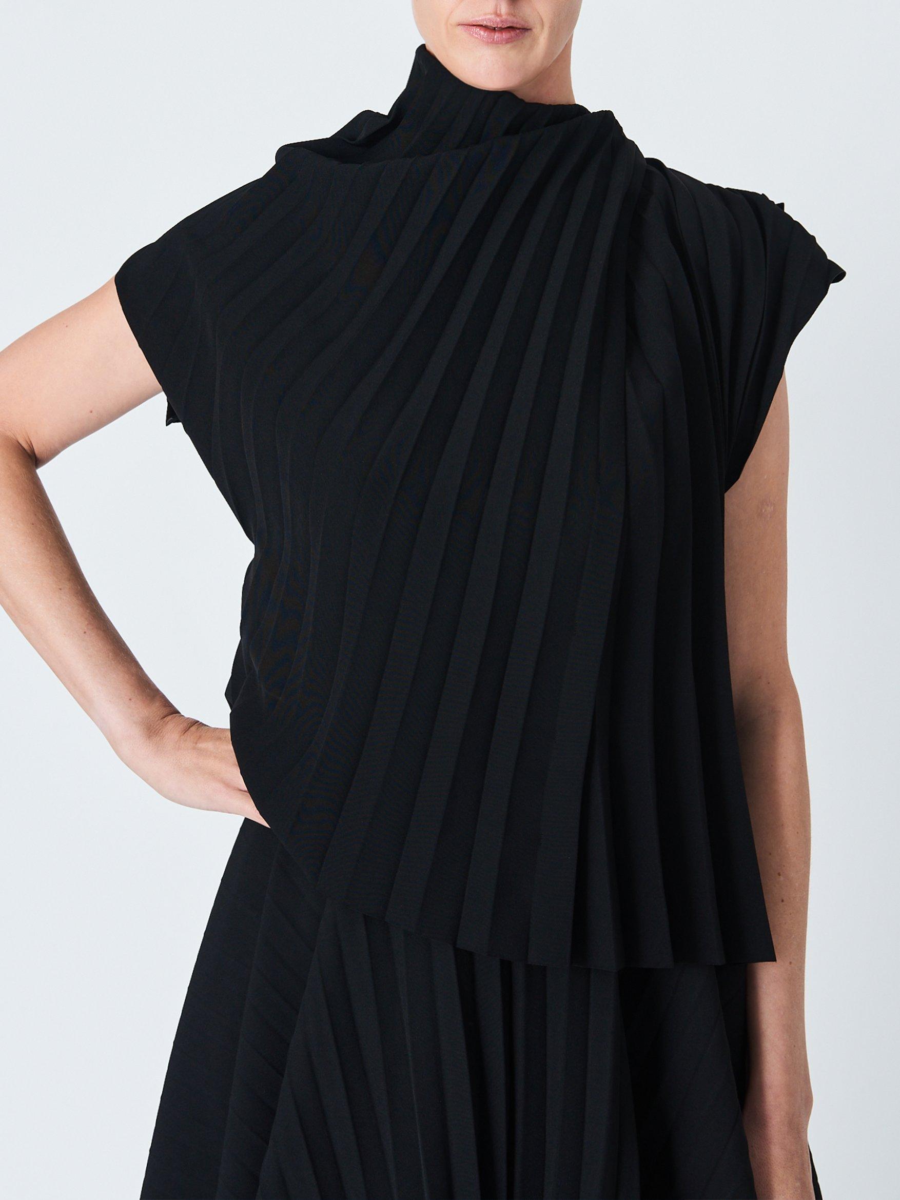Product image 6 of 7, which shows John Lewis x A.W.A.K.E. MODE Pleated Top, Black, 10