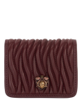 Dune London Kaci Wavy Leather Purse, Burgundy