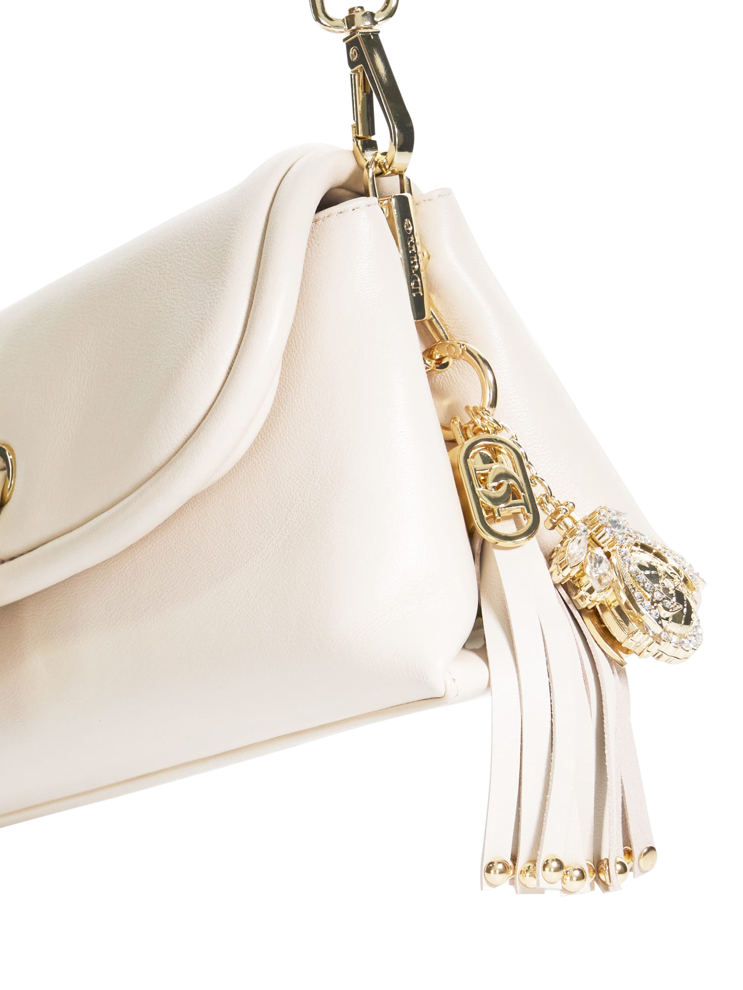 Product image 5 of 5, which shows Dune Chelsea Leather Shoulder Bag, Cream