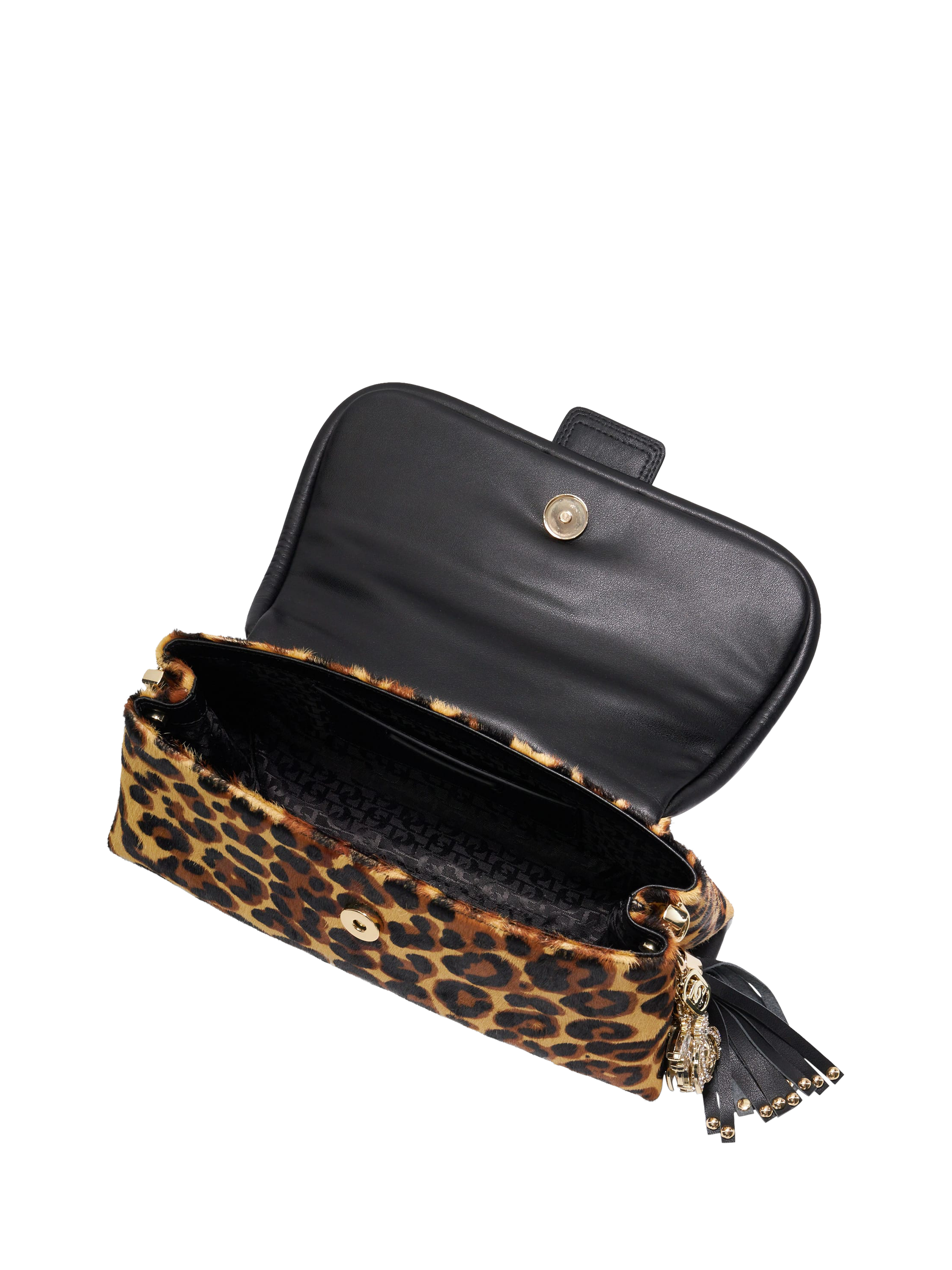 Product image 4 of 5, which shows Dune London Chelsea Leather Shoulder Bag, Leopard