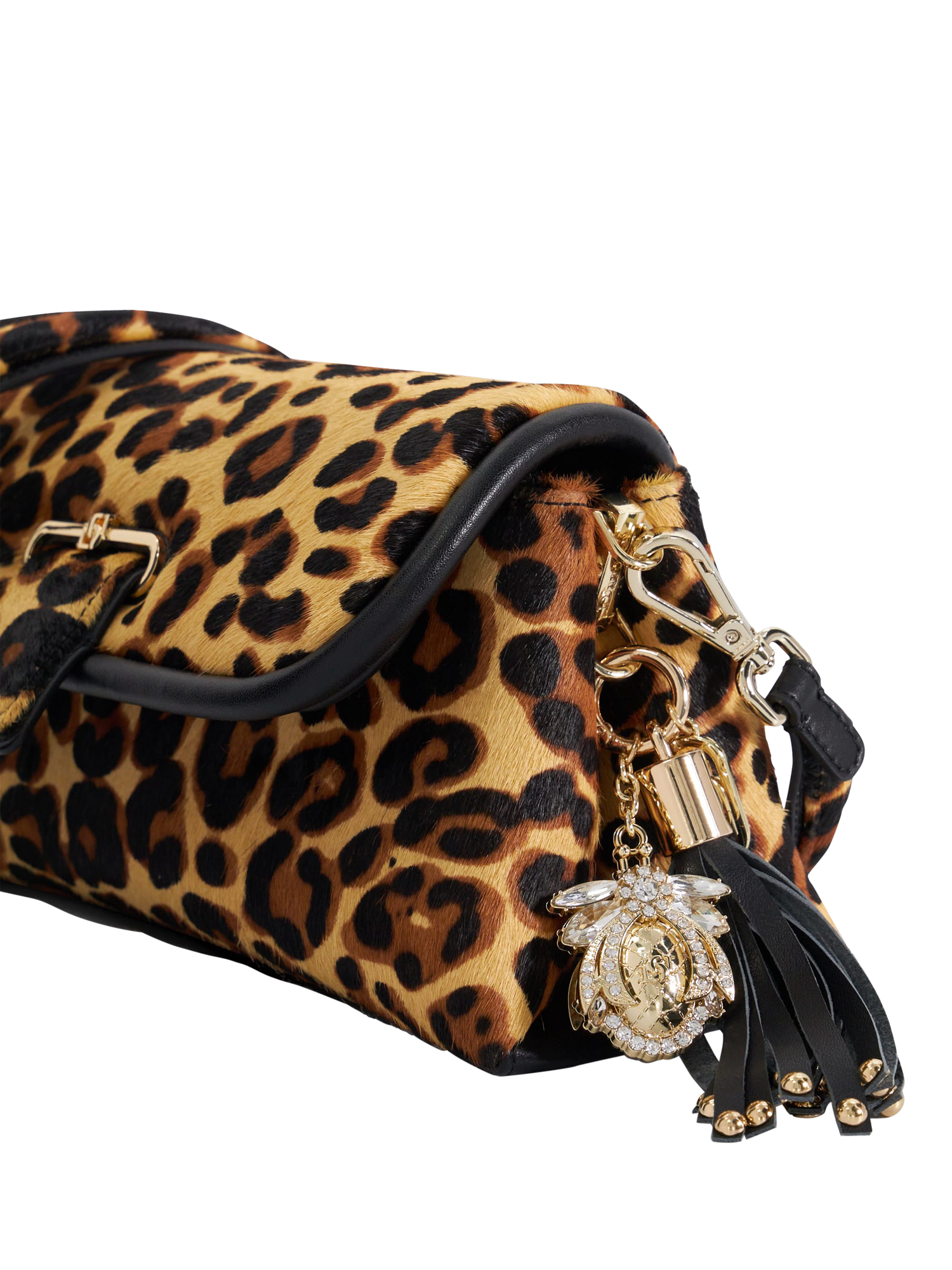 Product image 5 of 5, which shows Dune London Chelsea Leather Shoulder Bag, Leopard