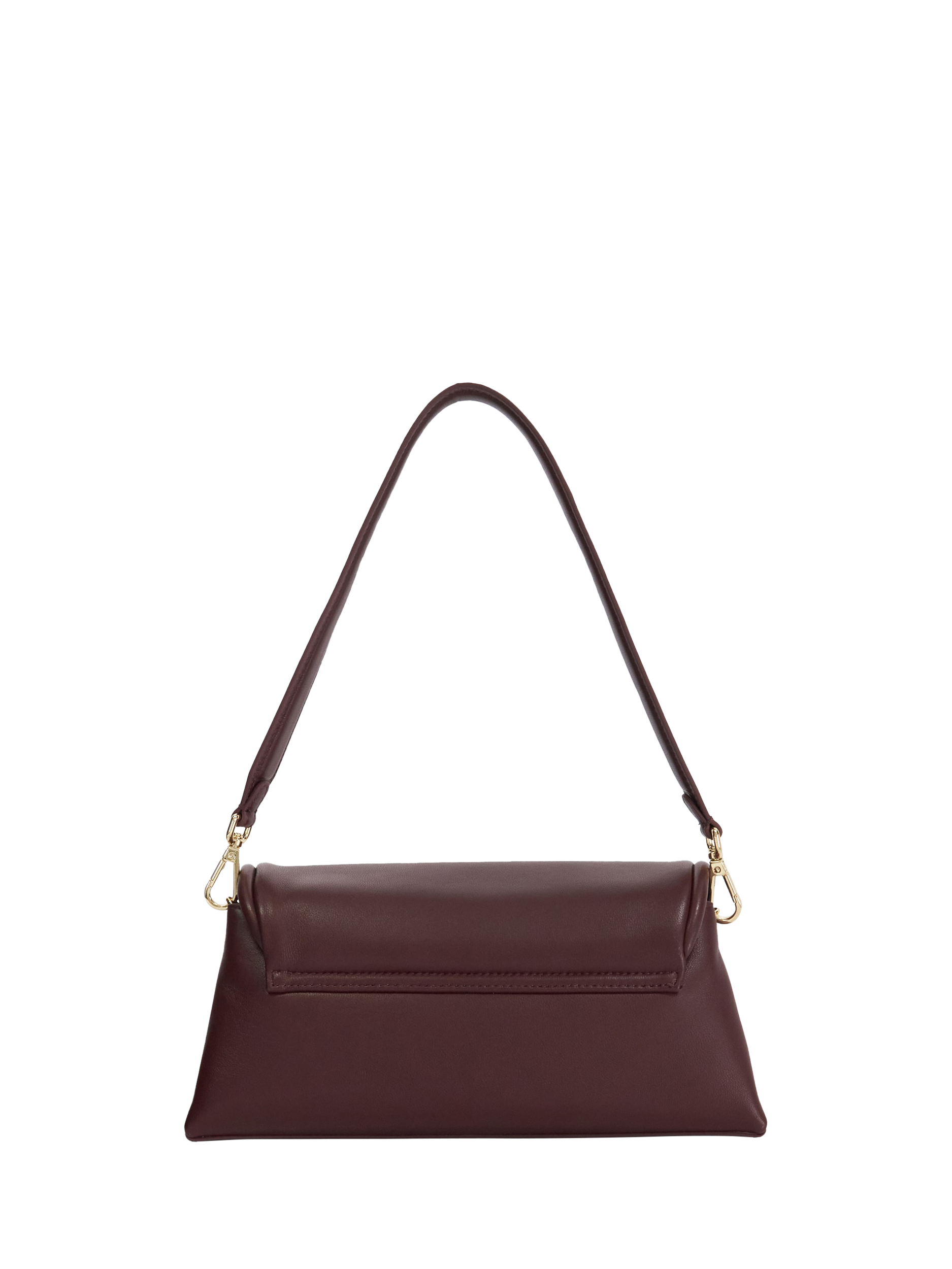Product image 3 of 5, which shows Dune London Chelsea Leather Shoulder Bag, Burgundy
