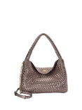Dune London Deliberate Woven Shoulder Bag, Pewter