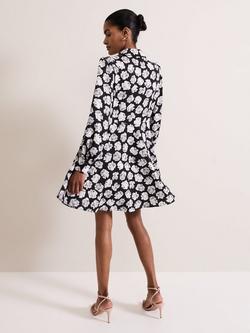 Phase Eight Selika Floral Dress, Black - view 2, Black