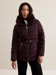 Phase Eight Bobbie Short Puffer Coat, Dark Red