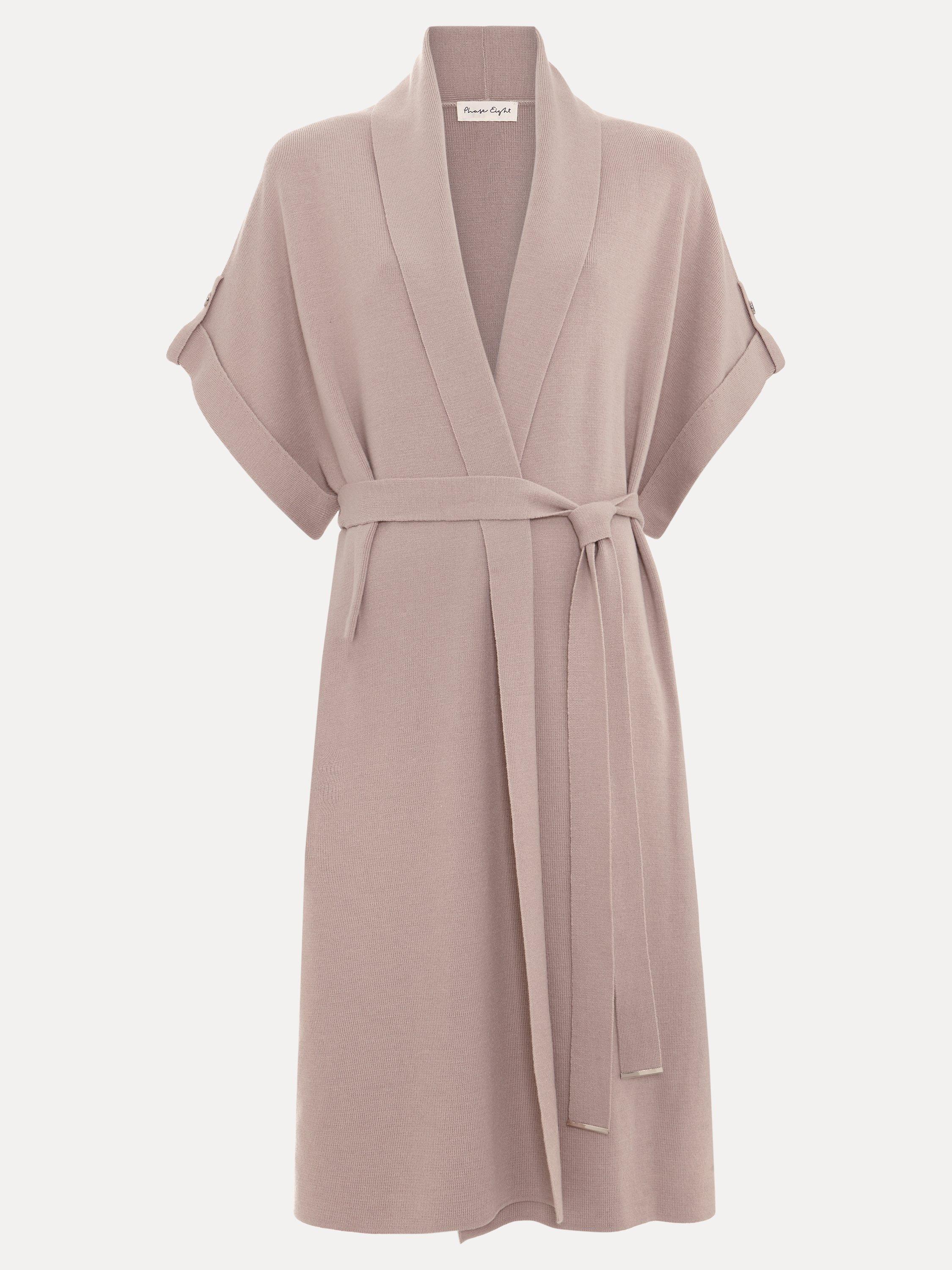 Product image 5 of 9, which shows Phase Eight Wendy Wool Blend Gilet, Stone, XS