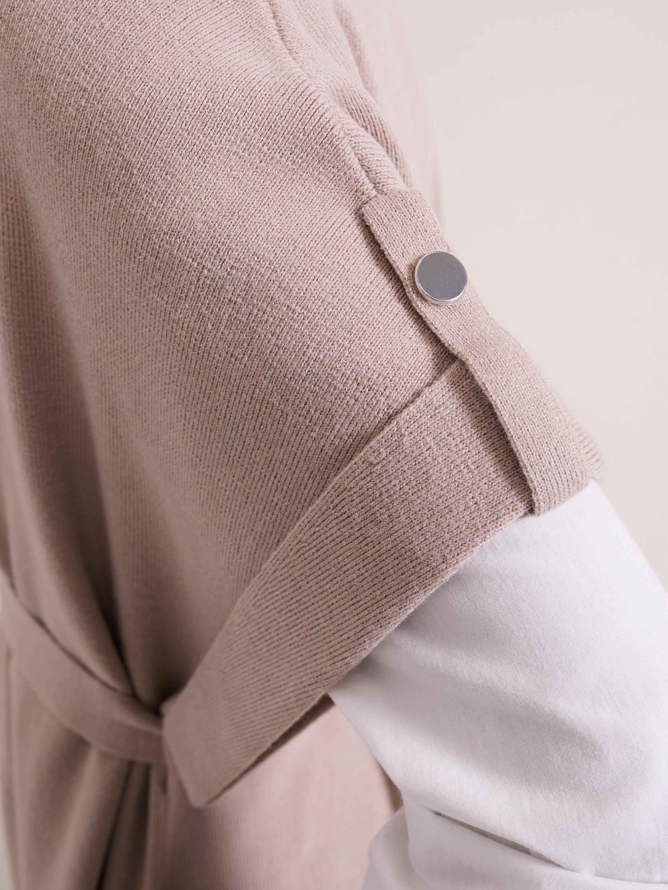 Product image 9 of 9, which shows Phase Eight Wendy Wool Blend Gilet, Stone, XS