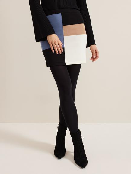 Phase Eight Kamila Colour Block Skirt, Black/Multi, Black/Multi