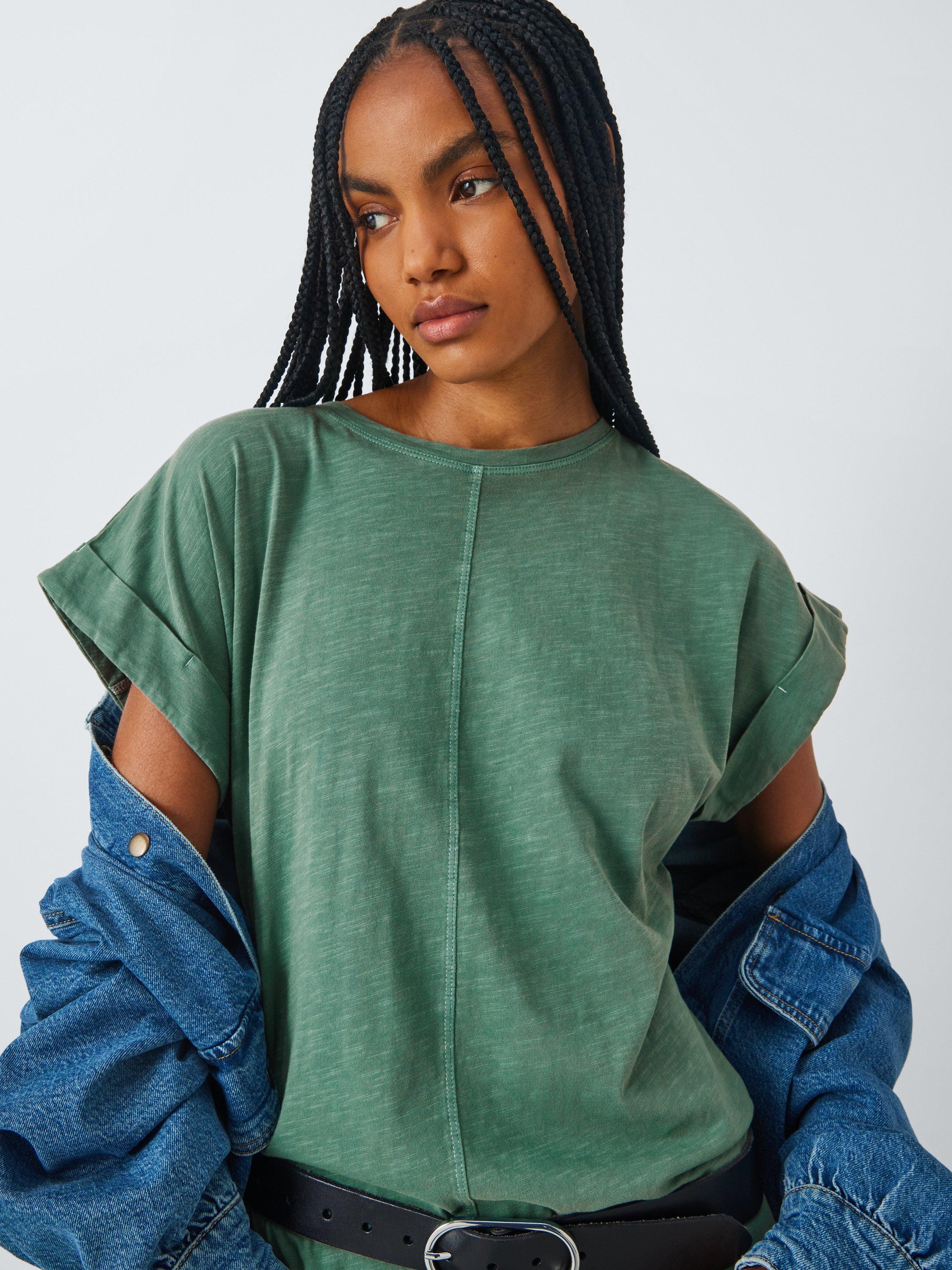 Product image 5 of 6, which shows AND/OR Kirby Jersey Dress, Green, 6
