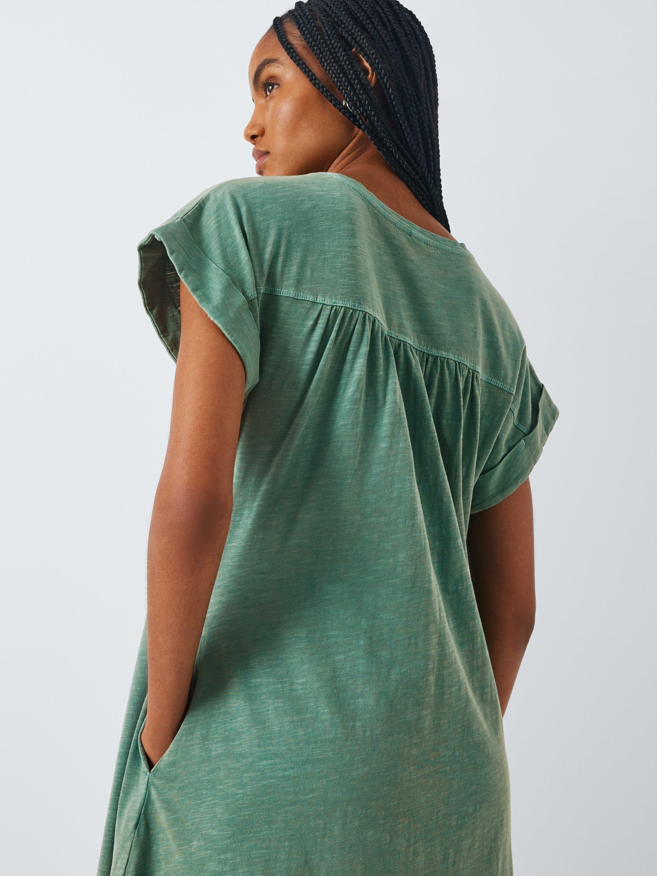 Product image 6 of 6, which shows AND/OR Kirby Jersey Dress, Green, 6