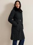 Phase Eight Hollie Midi Puffer Coat, Black