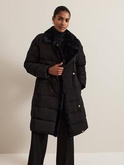 Phase Eight Kim Puffer Jacket, Black, Black