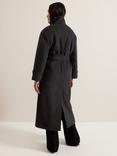 Phase Eight Paloma Funnel Neck Wool Blend Double Breasted Coat, Charcoal