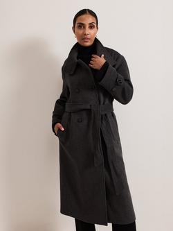 Phase Eight Petite Paloma Coat, Grey, Grey