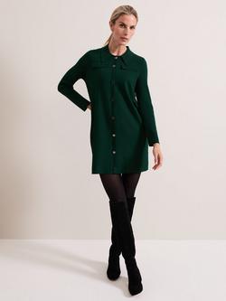 Phase Eight Azealia Mini Shirt Dress, Green, Green
