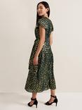 Phase Eight Lilani Dress, Dark Green/Gold