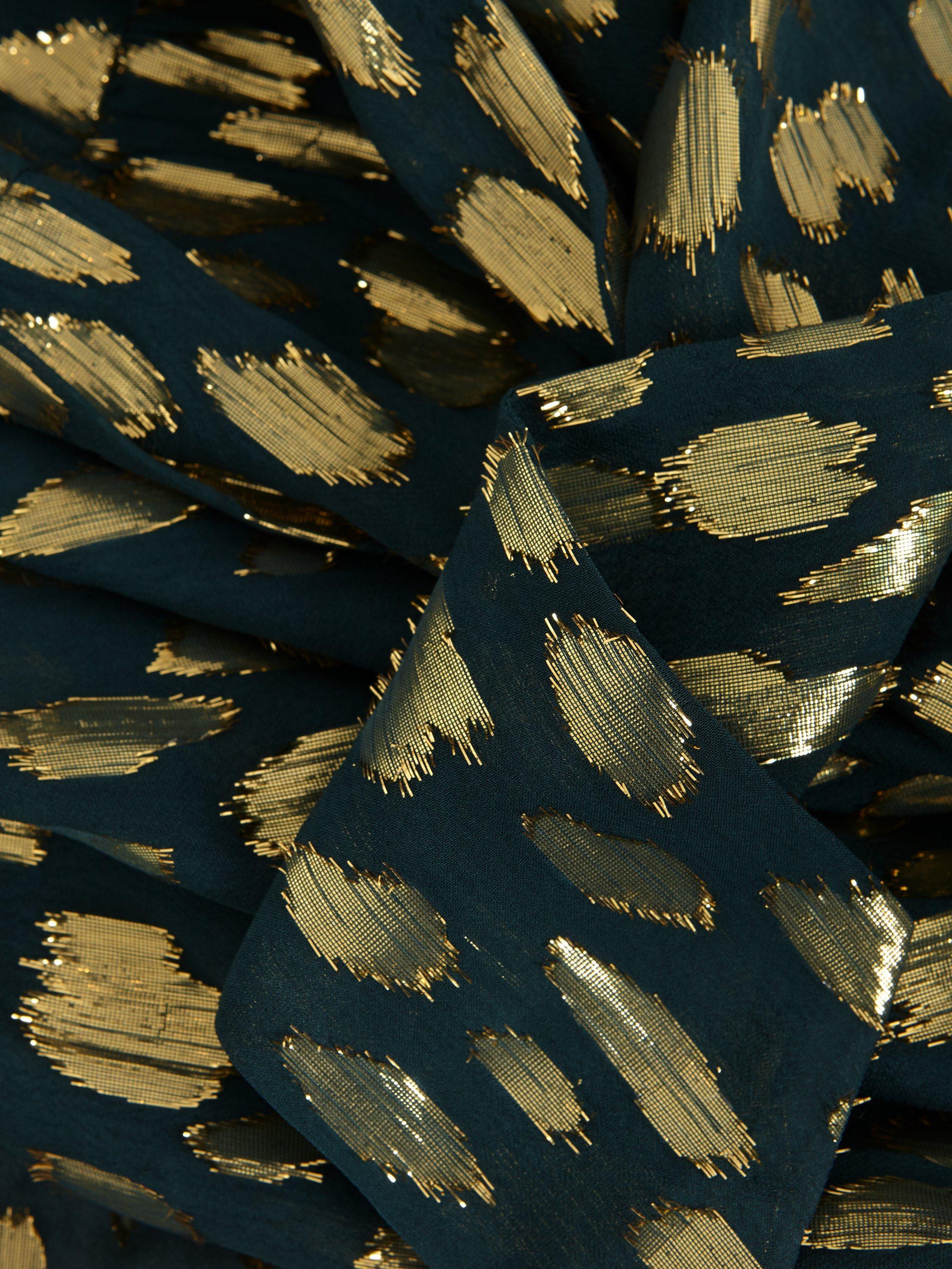 Product image 6 of 7, which shows Phase Eight Lilani Dress, Dark Green/Gold, 12
