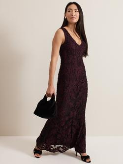 Phase Eight Montee Dress, Burgundy, Burgundy